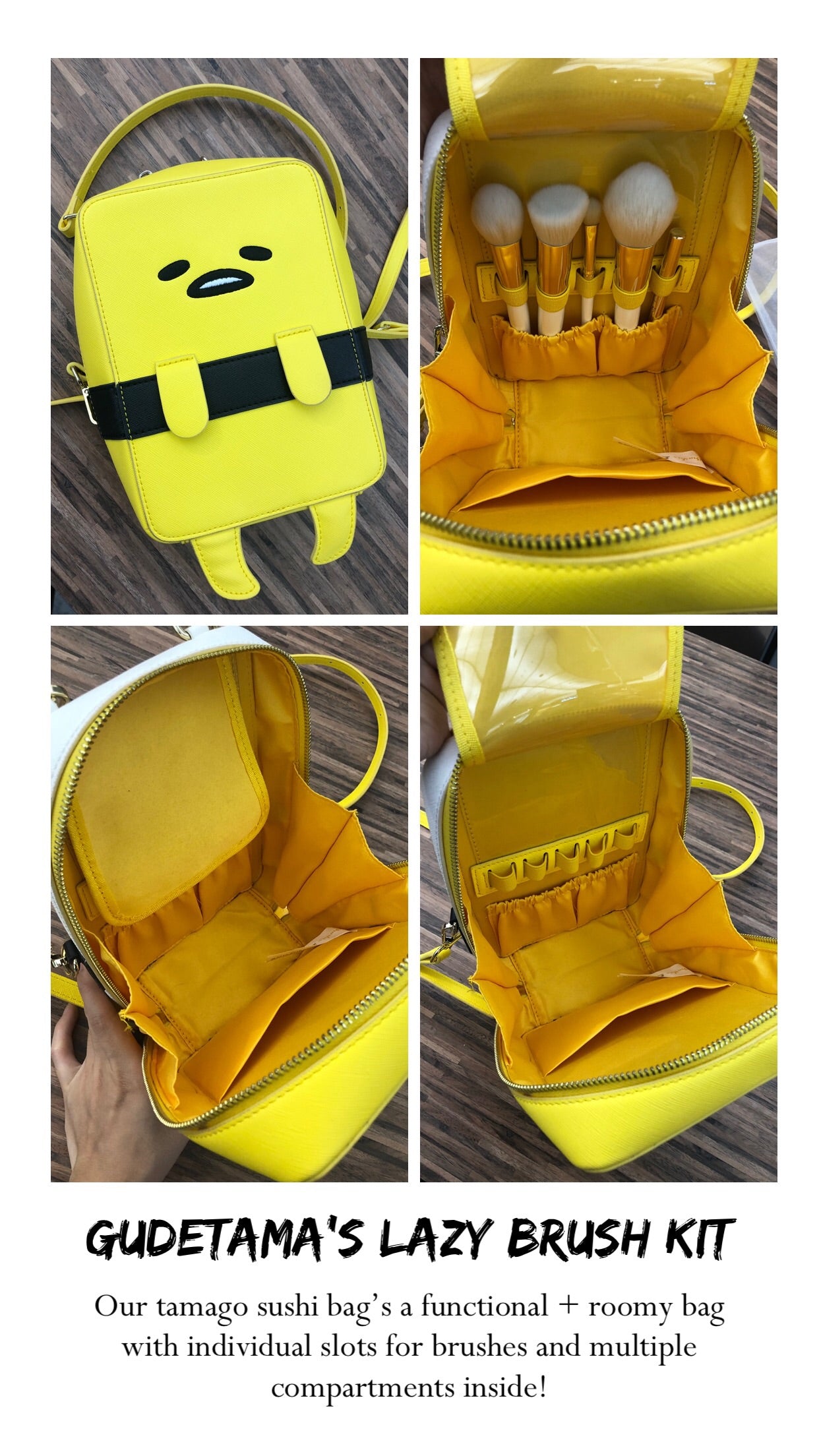 Gudetama's lazy brush bag